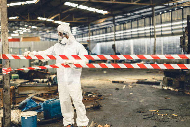 Professional Biohazard Cleanup technician working in Ocean Park, ME
